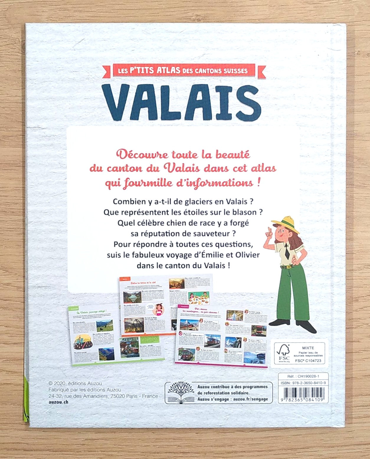 Mon petit atlas du canton du Valais - Dès 6 ans Livres Auzou - OLF