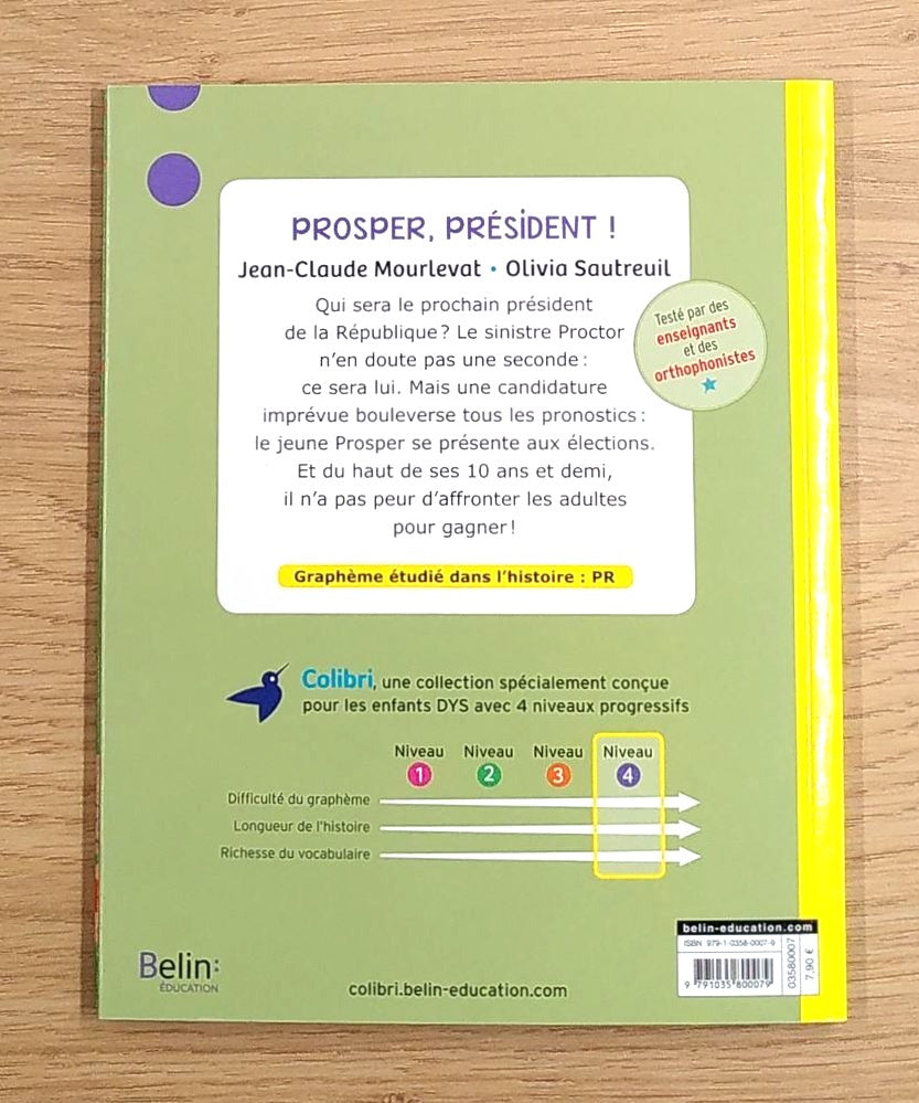 Prosper, président. Dyslexie N4 - 5-6P Dyslexie et concentration La family shop
