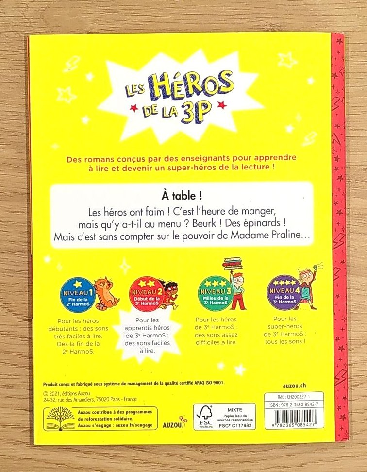 Les héros de la 3P : à table ! Niveau 2 Livres La Family Shop