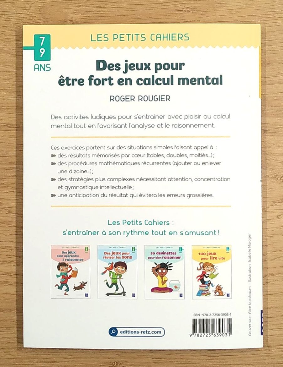 Cahier de jeux : des jeux pour réussir en calcul mental - 7-9 ans - 3-5P Cahiers de jeux La family shop