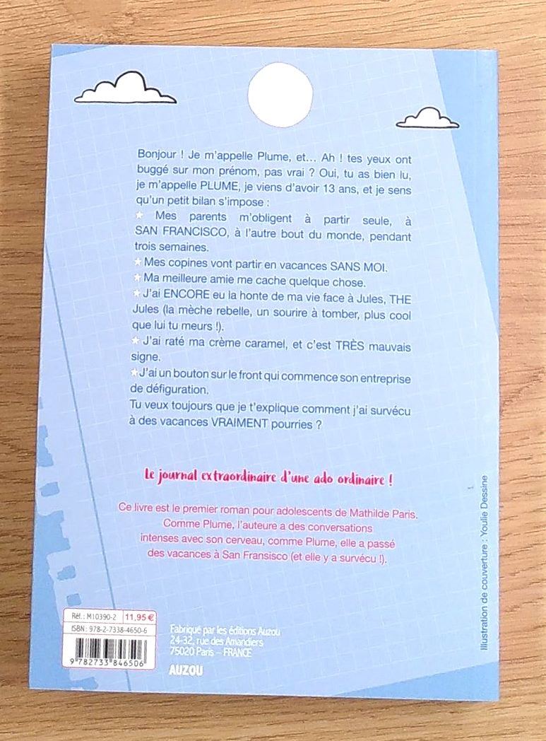 Ma vie mouvementée par Plume - T1 Livres La family shop
