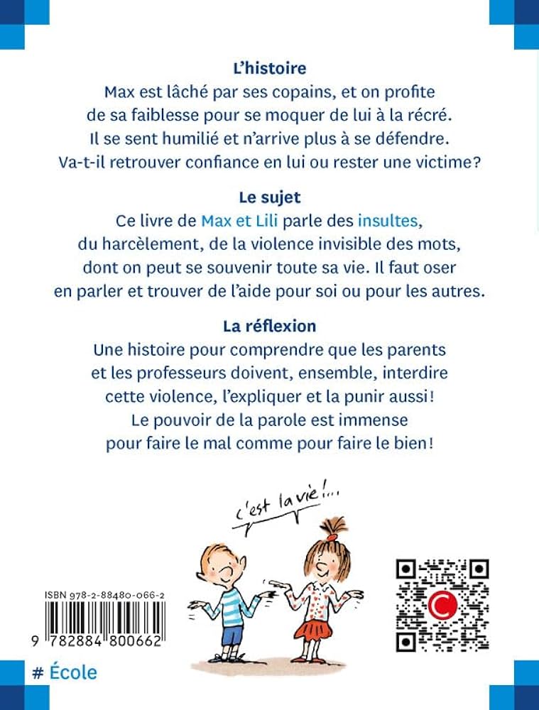 Max et Lili ont peur des images violentes Livres OLF