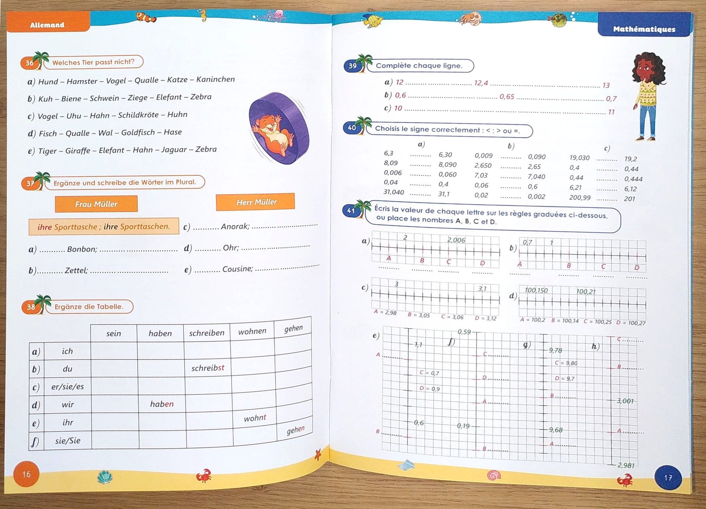 7ème HarmoS vers la 8ème - Cahier de vacances - Maths, français, allemand et anglais Cahiers de vacances OLF