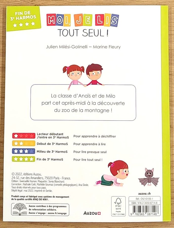 Moi, je lis tout seul en 3ème HarmoS: Le zoo tout là-haut Livres La family shop