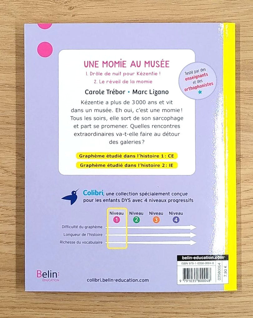 Une momie au musée. Dyslexie N1 - 2-3P Dyslexie et concentration La family shop