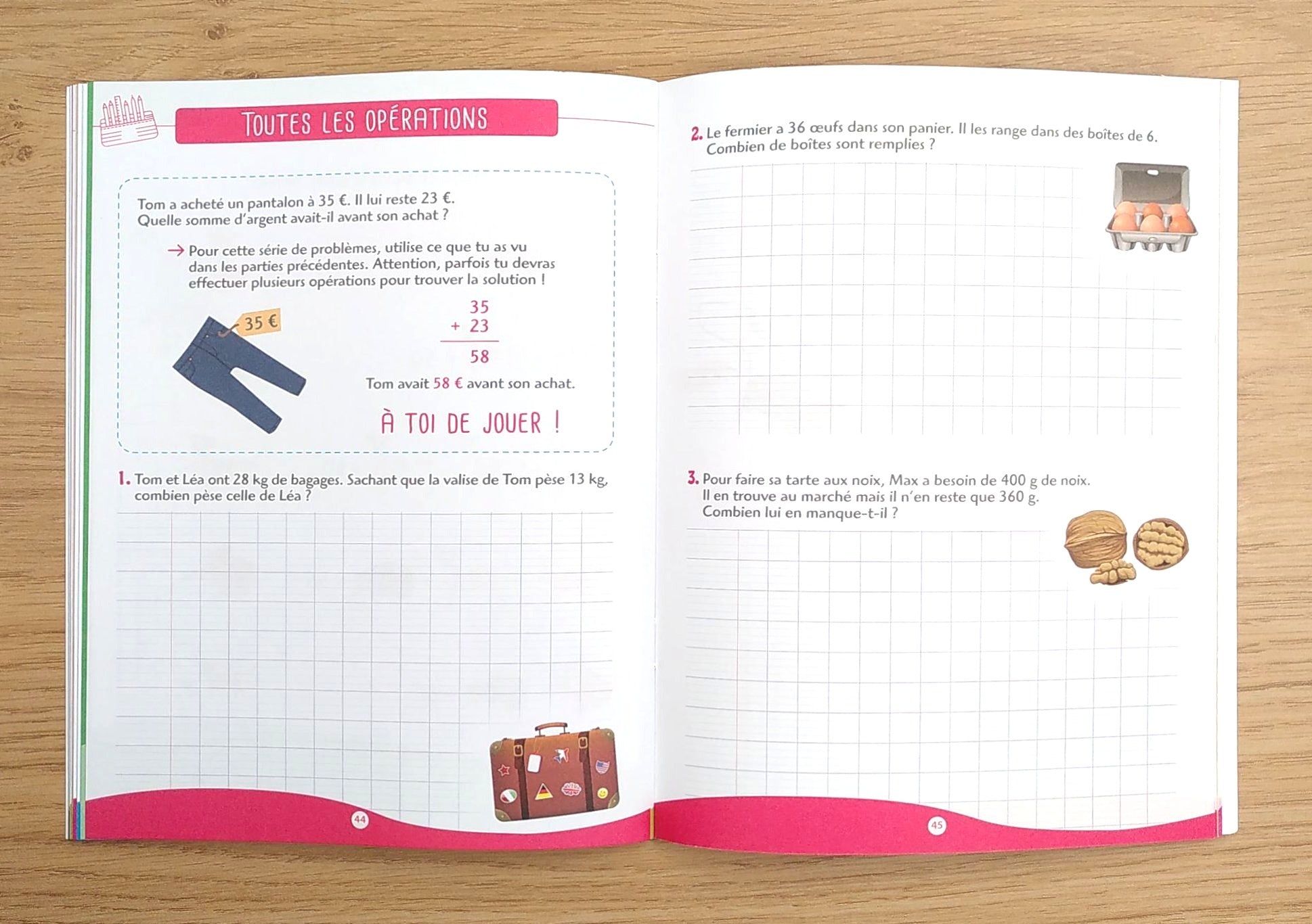 Problèmes de maths des petits génies : 7-8 ans - 5-6 et 7P Cahiers de jeux Larousse +1.-