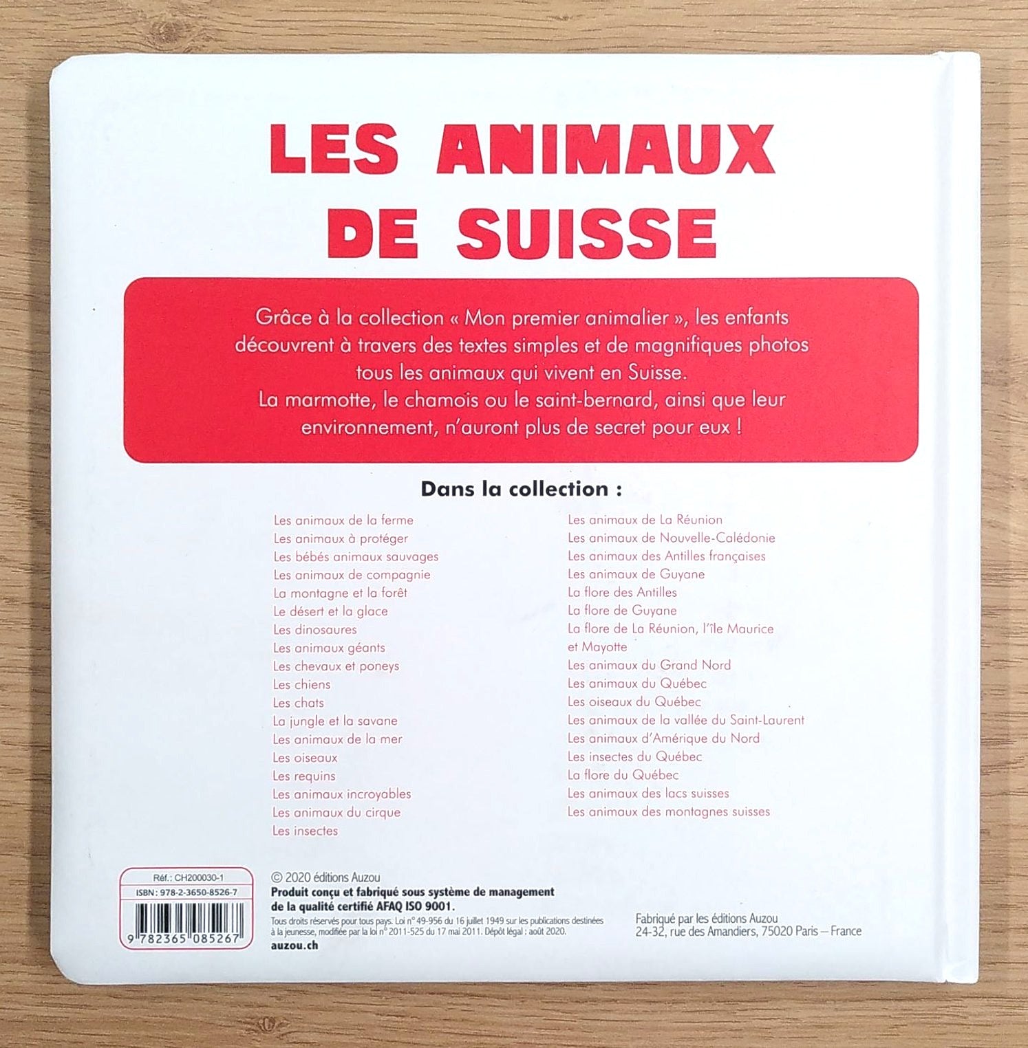 Animaux de Suisse - Animalier dès 18 mois Livres OLF