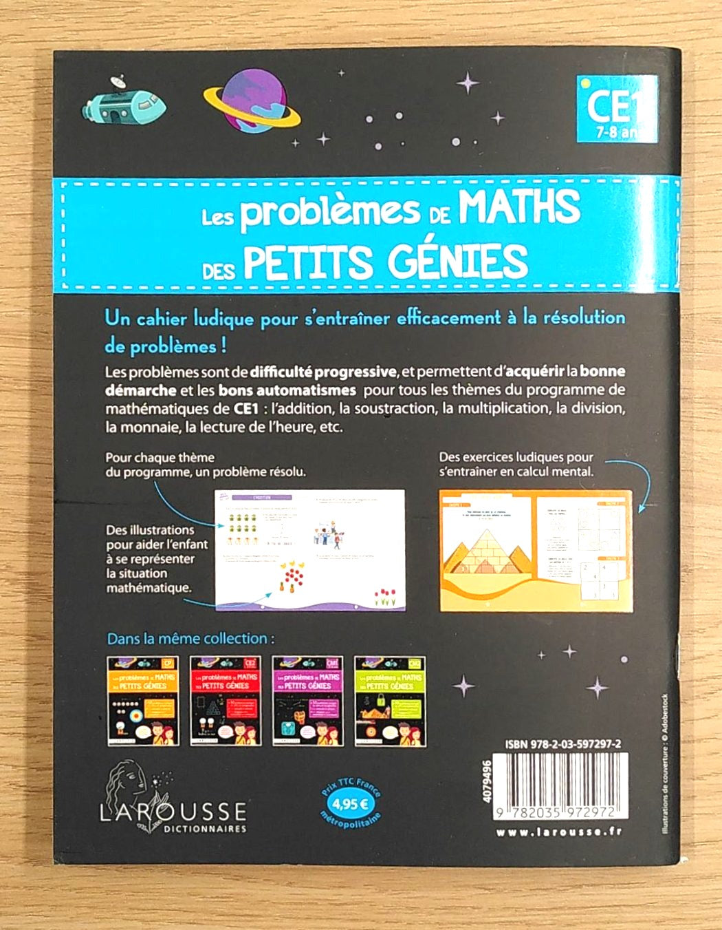 Problèmes de maths des petits génies : 7-8 ans - 5-6 et 7P Cahiers de jeux Larousse +1.-