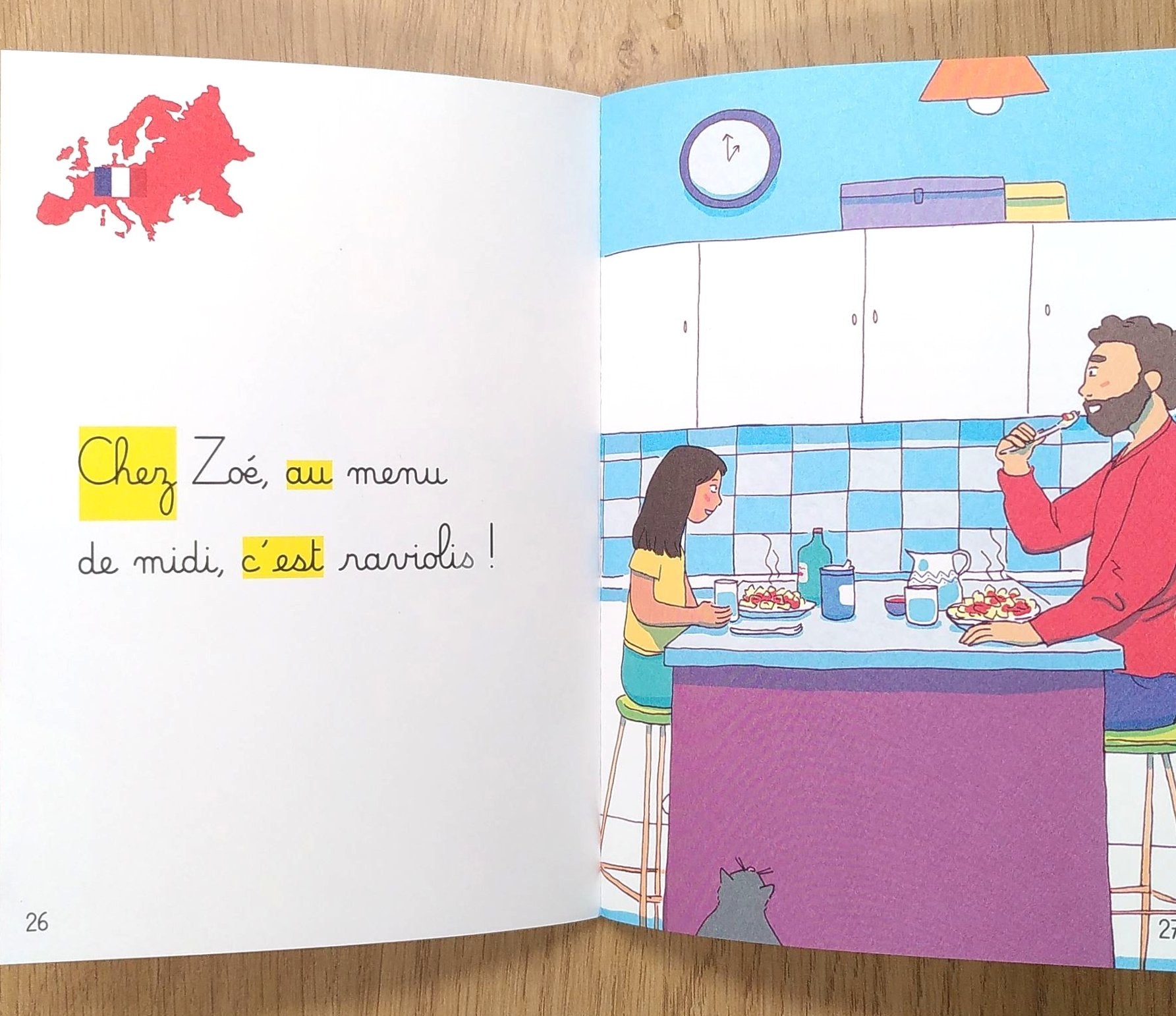 A l'école - Mes premières lectures Montessori - Lettres en lié (cursive) - N2 Montessori & Steiner La family shop