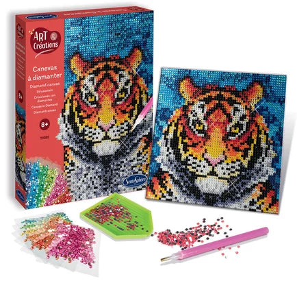 CANEVAS A DIAMANTER - TIGRE Jeux & loisirs créatifs Swissgames