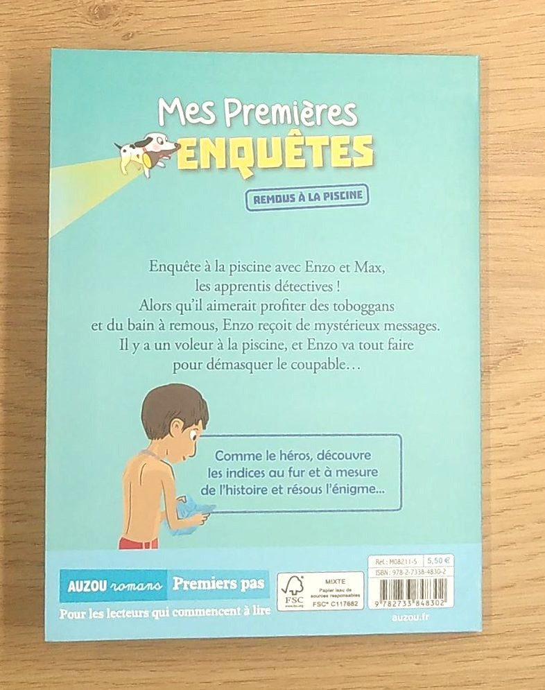 Mes premières enquêtes T4: remous à la piscine Livres La family shop