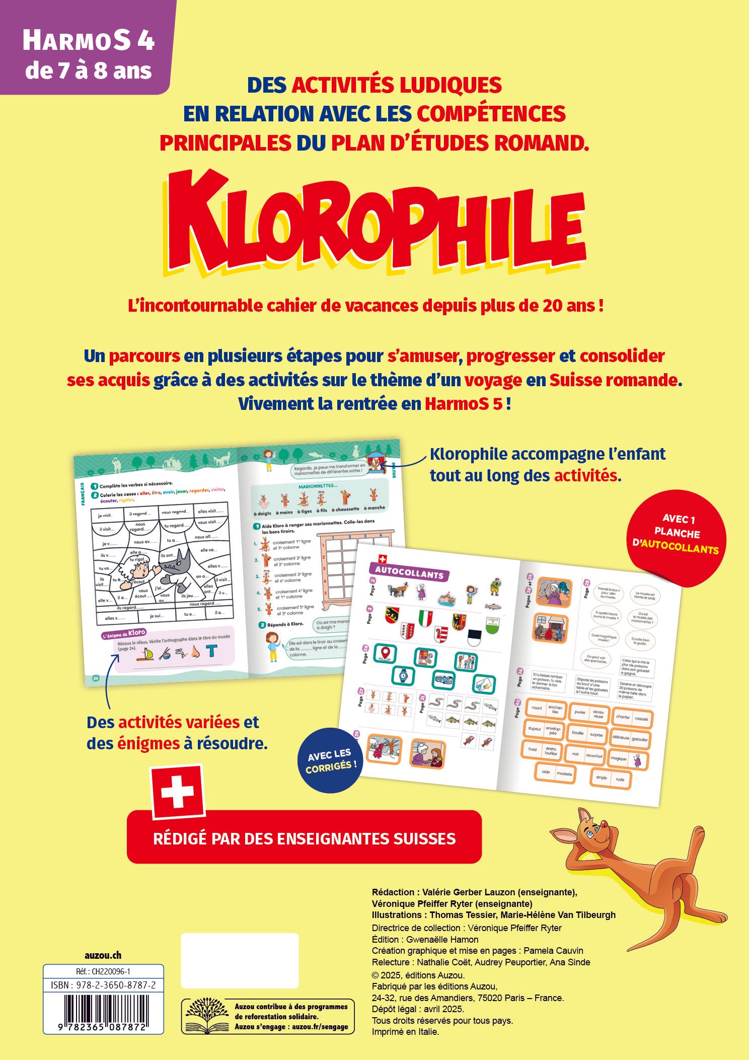 15 jours en vacances, Klorophile - Maths et Français - 4ème. Cahiers de vacances OLF