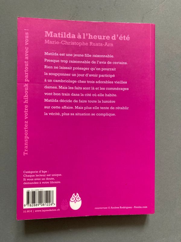 Matilda à l’heure d’été de Marie-Christophe Ruata-Arn Dyslexie et concentration OLF