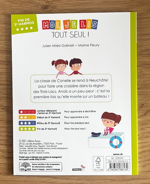 Moi je lis tout seul en fin 3ème HarmoS: la sortie aux trois-lacs Livres OLF
