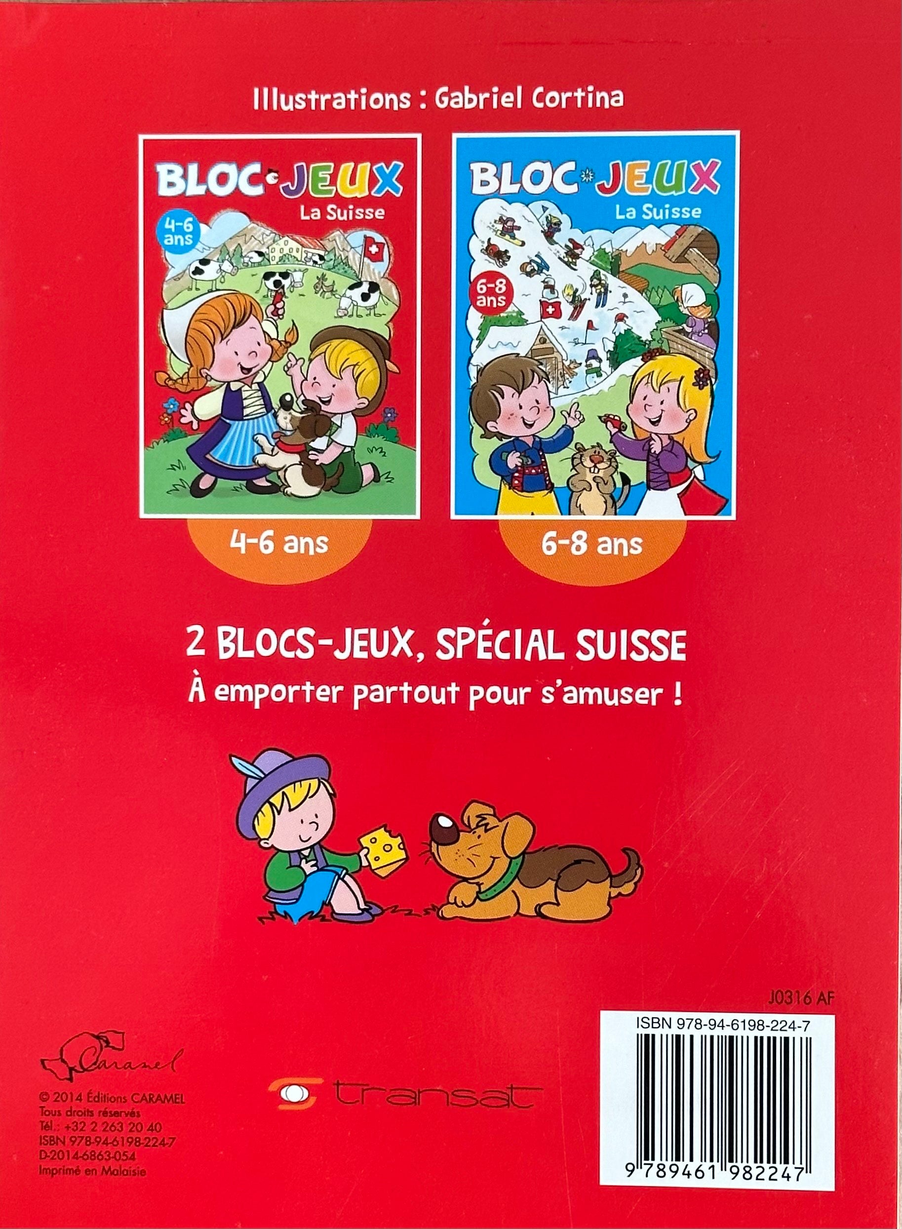 Bloc jeux: la Suisse - 4-6 ans Cahiers de jeux Transat (Yoan)