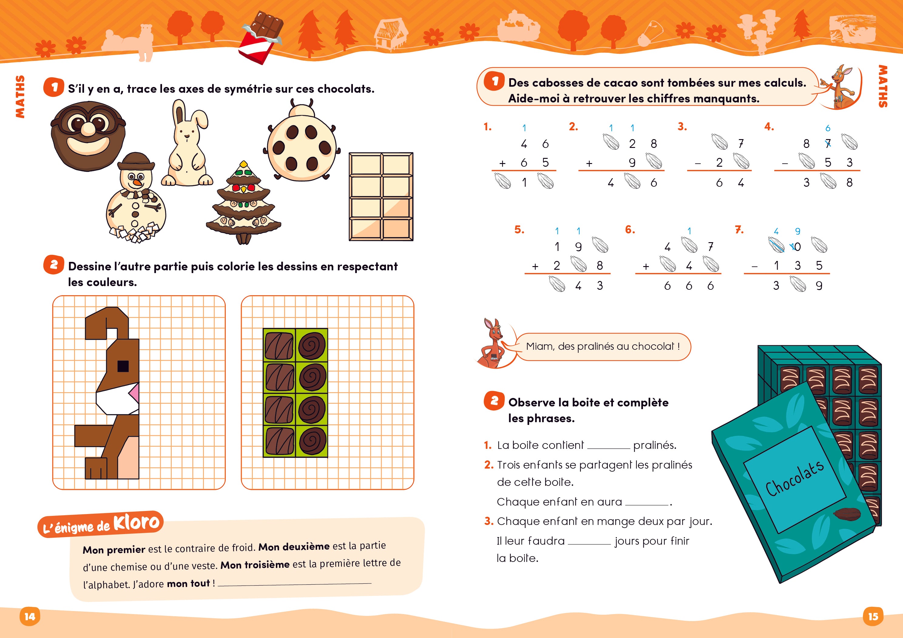 15 jours en vacances, Klorophile - Maths et Français - 5P. Cahiers de vacances OLF