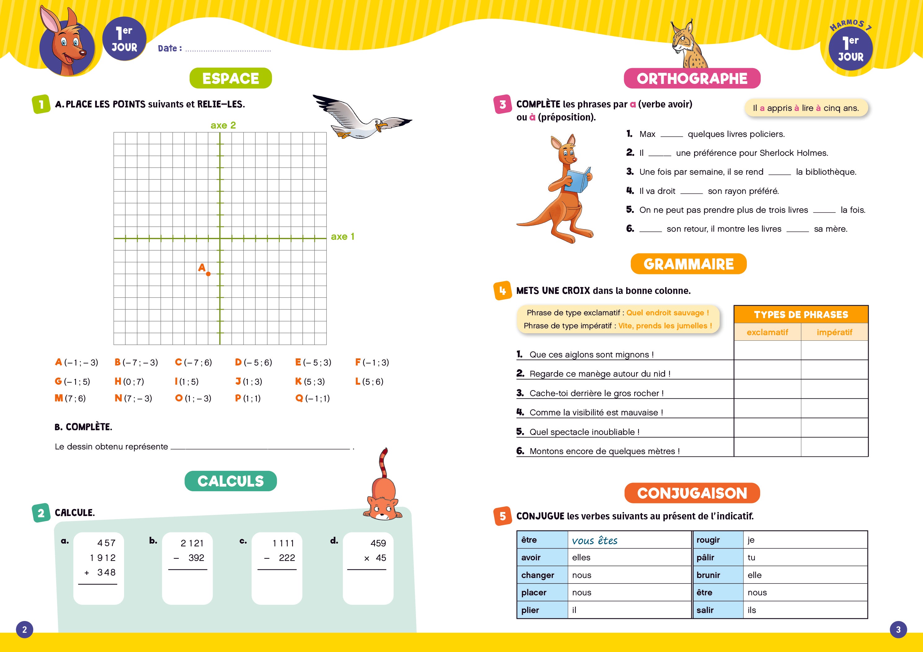 20 jours en vacances, Klorophile - Maths et Français - 7P. Cahiers de vacances OLF