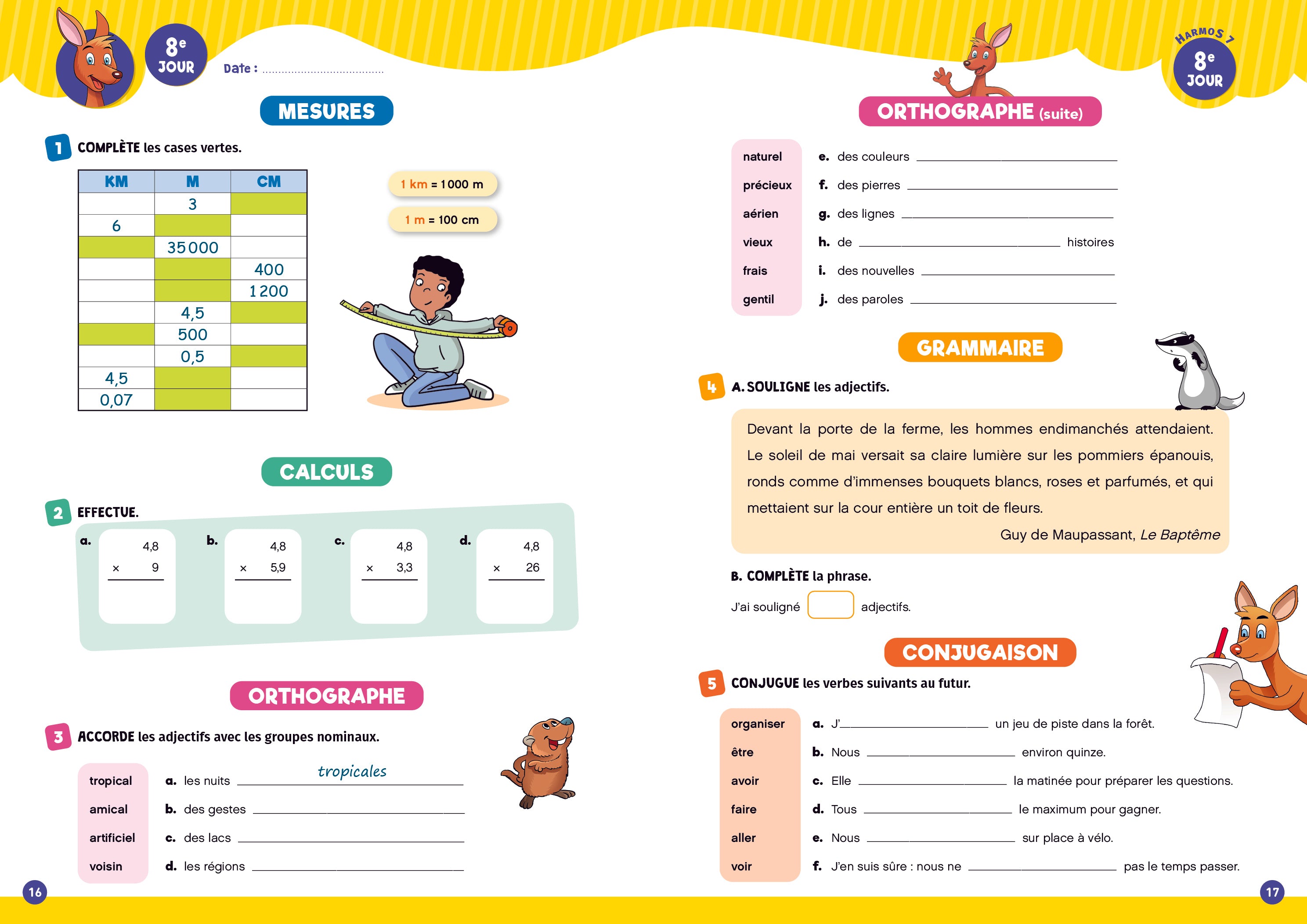 20 jours en vacances, Klorophile - Maths et Français - 7P. Cahiers de vacances OLF
