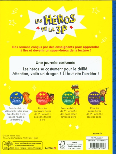 Les héros de la 3P : une journée costumée! Niveau 1 - fin 2e harmos Livres La Family Shop