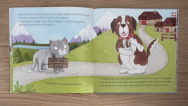 Röschti : le premier chat Saint-Bernard - Livre enfant sur l'entraide et la confiance en soi Livres OLF