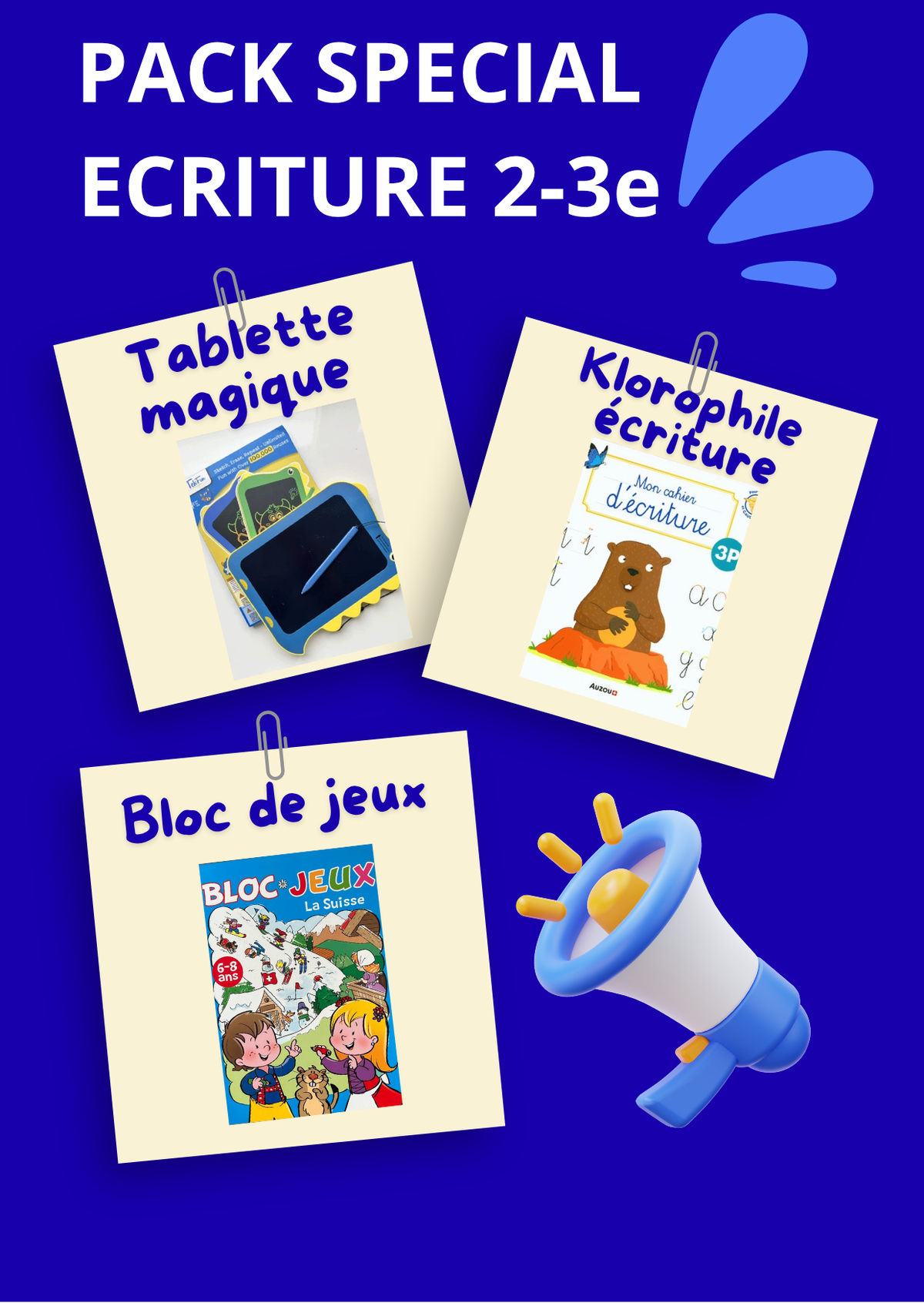 Pack Spécial écriture – 2-3p