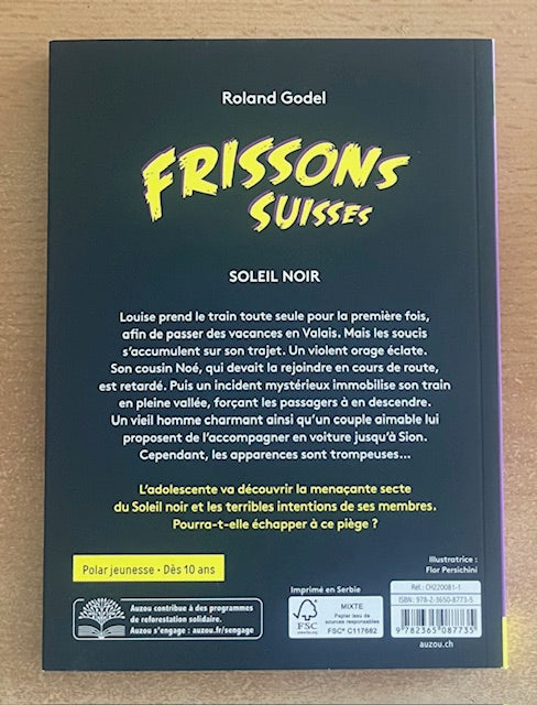 Soleil noir - Polar pour ados - Frissons suisses - Dès 10 ans Livres OLF