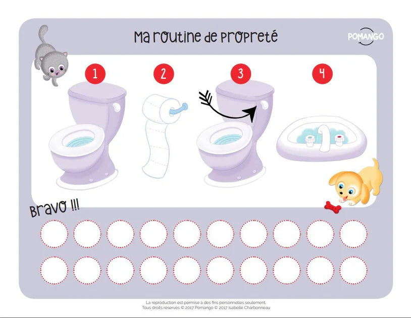 Je vais sur le pot ! Mon tableau de propreté - Avec 280 autocollants Livres OLF