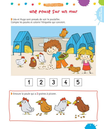 Cahier de jeux: plein d'activités de maths - Enfants 3-6 ans. Cahiers de jeux OLF