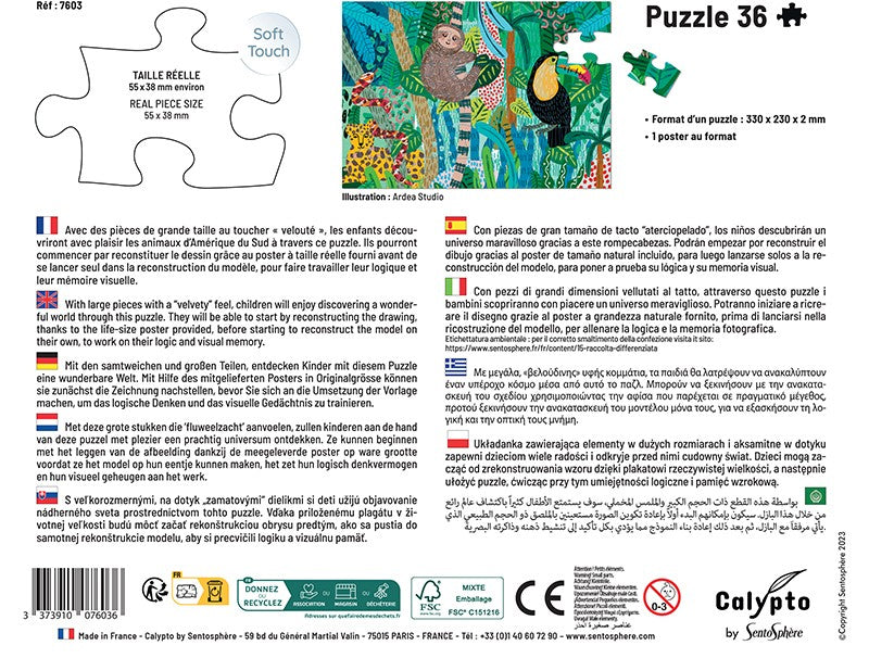 Puzzle Les animaux d'amériques du Sud - Enfant dès 4 ans - 36 pièces