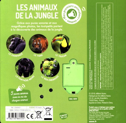 Les animaux de la jungle - livre sonore Livres OLF