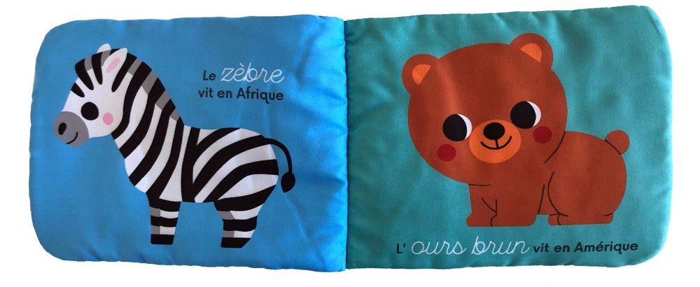 Les animaux du monde - album - livre tissu Livres OLF
