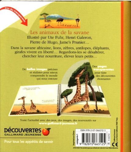 Les animaux de la savane Livres OLF