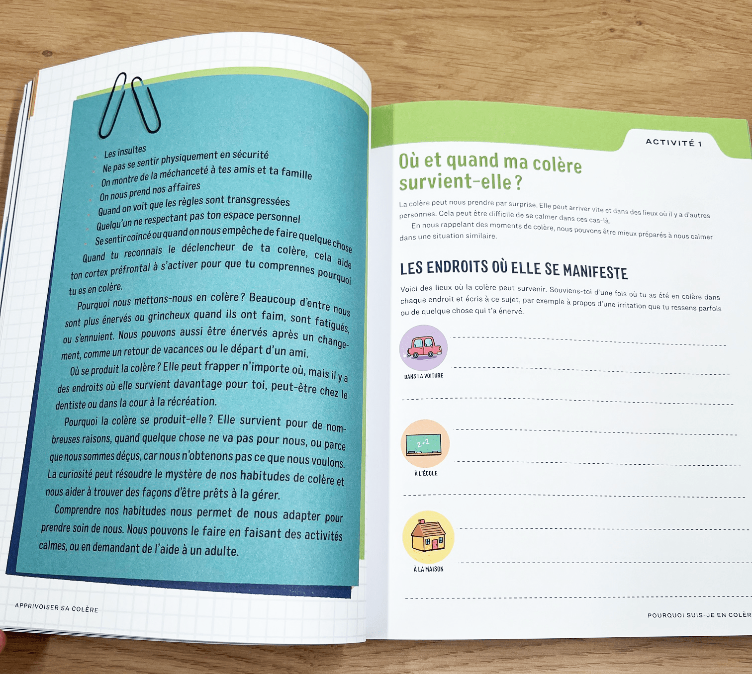 Apprivoiser sa colère - Cahier d'activités pour enfants de 6 à 12 ans Cahiers de jeux Servidis