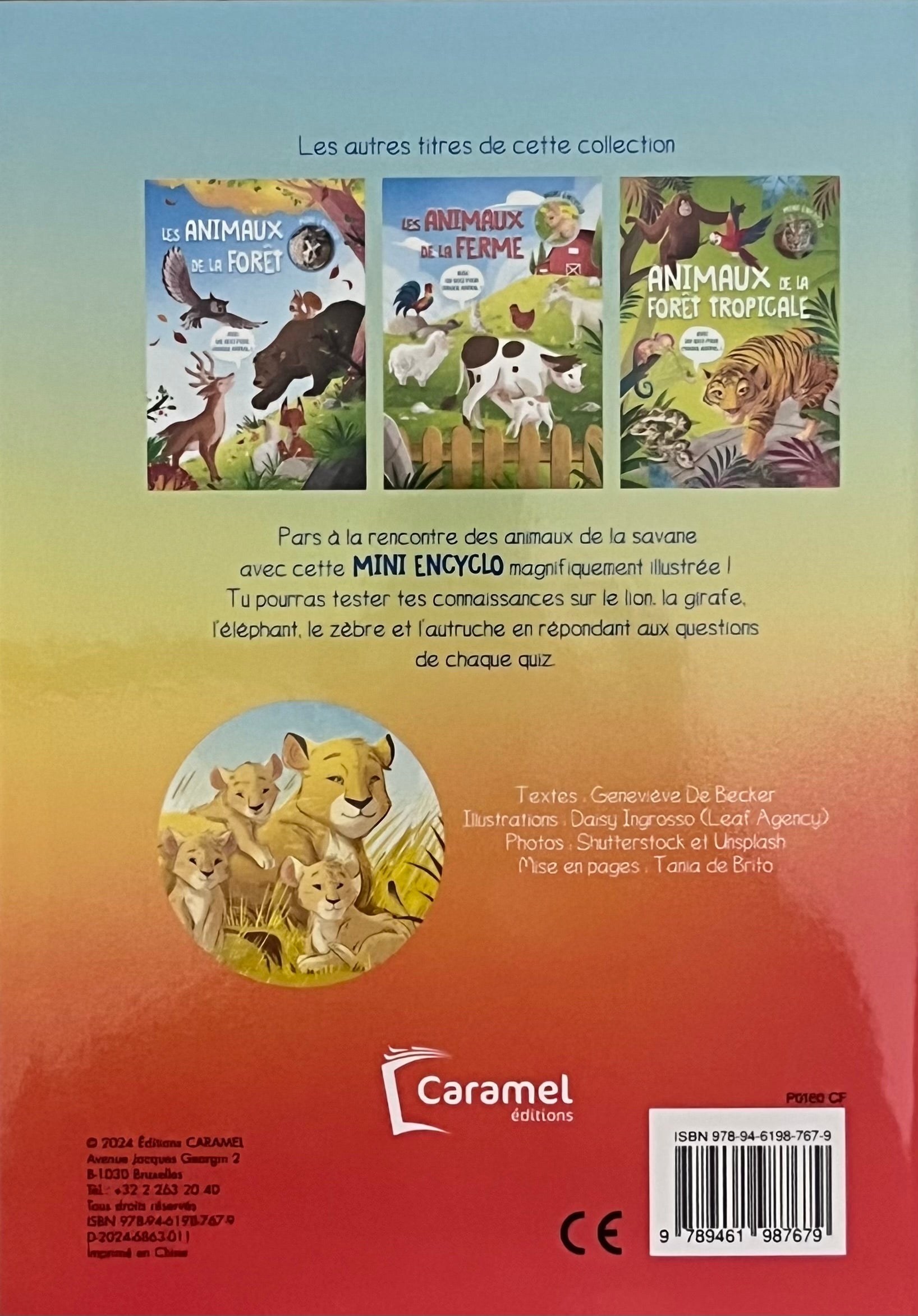 Les animaux de la savane - Mini Encyclopédie Livres La Family Shop