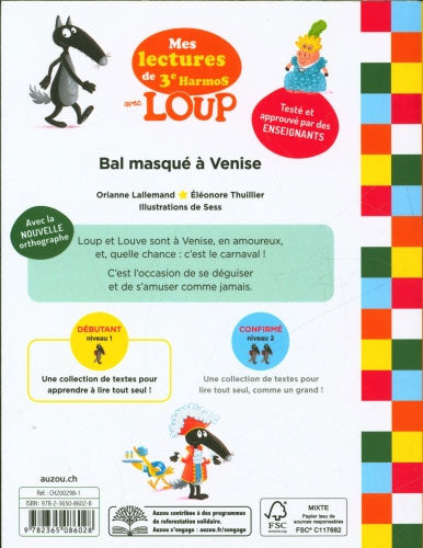 Loup en 3ème harmos N1: bal masqué à Venise Livres La family shop
