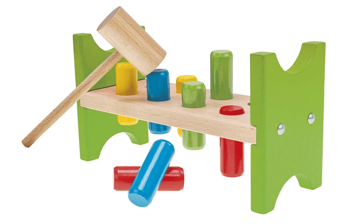 Petit banc à marteler - 10 pièces – Jouet éducatif