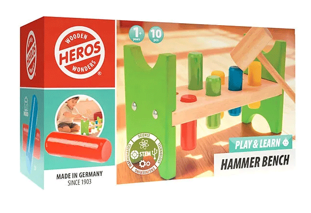 Petit banc à marteler - 10 pièces – Jouet éducatif