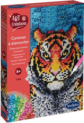 CANEVAS A DIAMANTER - TIGRE Jeux & loisirs créatifs Swissgames