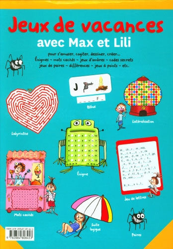 Bloc de jeux Max et Lili - Vacances Cahiers de jeux OLF