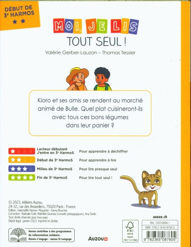 Moi je lis tout seul en début 3ème - Klorophile N1 : Le marché de Bulle Livres La family shop