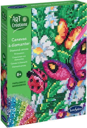 CANEVAS A DIAMANTER - PAPILLONS & MARGUERITES Jeux & loisirs créatifs Swissgames