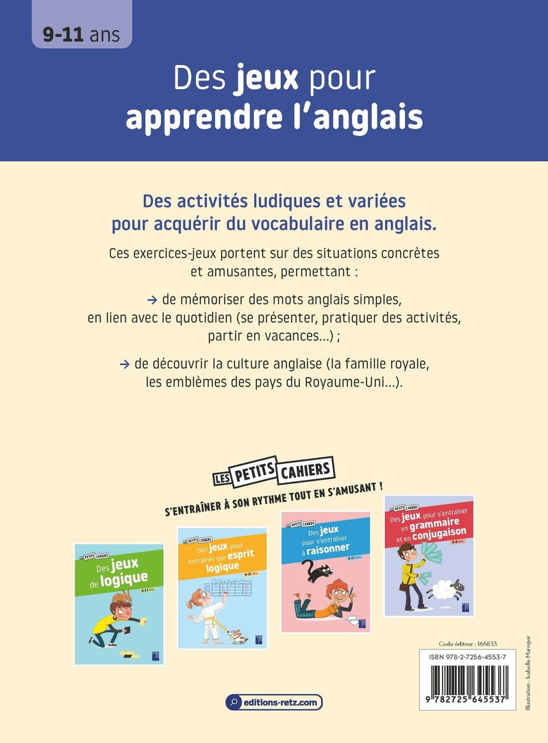 Des jeux pour apprendre l'anglais : 9-11 ans Cahiers de jeux La family shop
