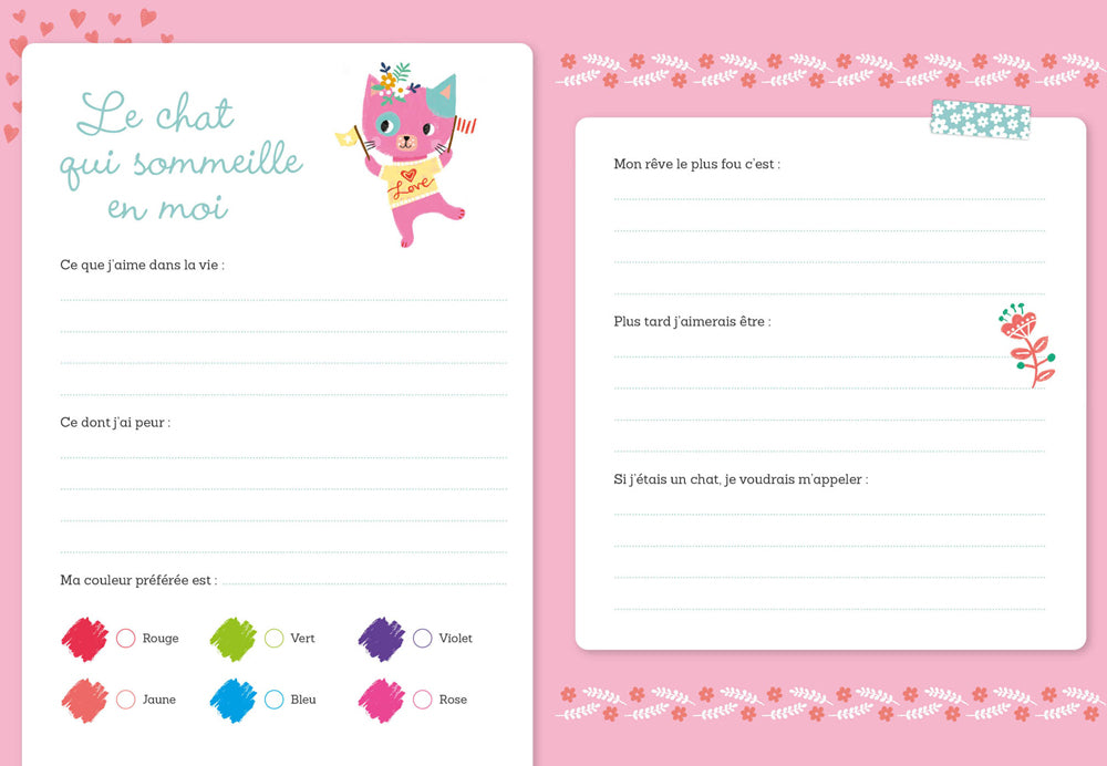 Mon carnet top secret petit chat Livres OLF