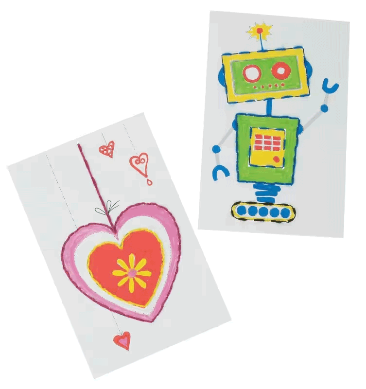 Cartes à broder à motif, en carton blanc - Enfant dès 4 ans Jeux & loisirs créatifs La family shop