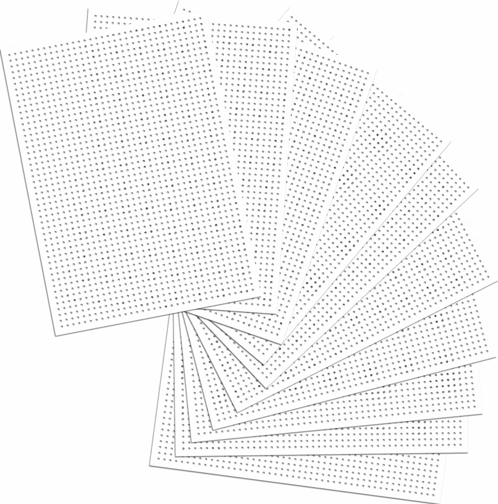 Cartes à broder en carton blanc - Enfant dès 4 ans
