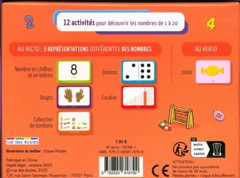 Nombres - Mes cartes à jouer - Jeu éducatif