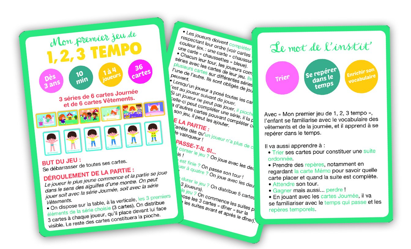 Mon premier jeu de 1, 2, 3 tempo - Se repérer dans le temps Jeux & loisirs créatifs OLF