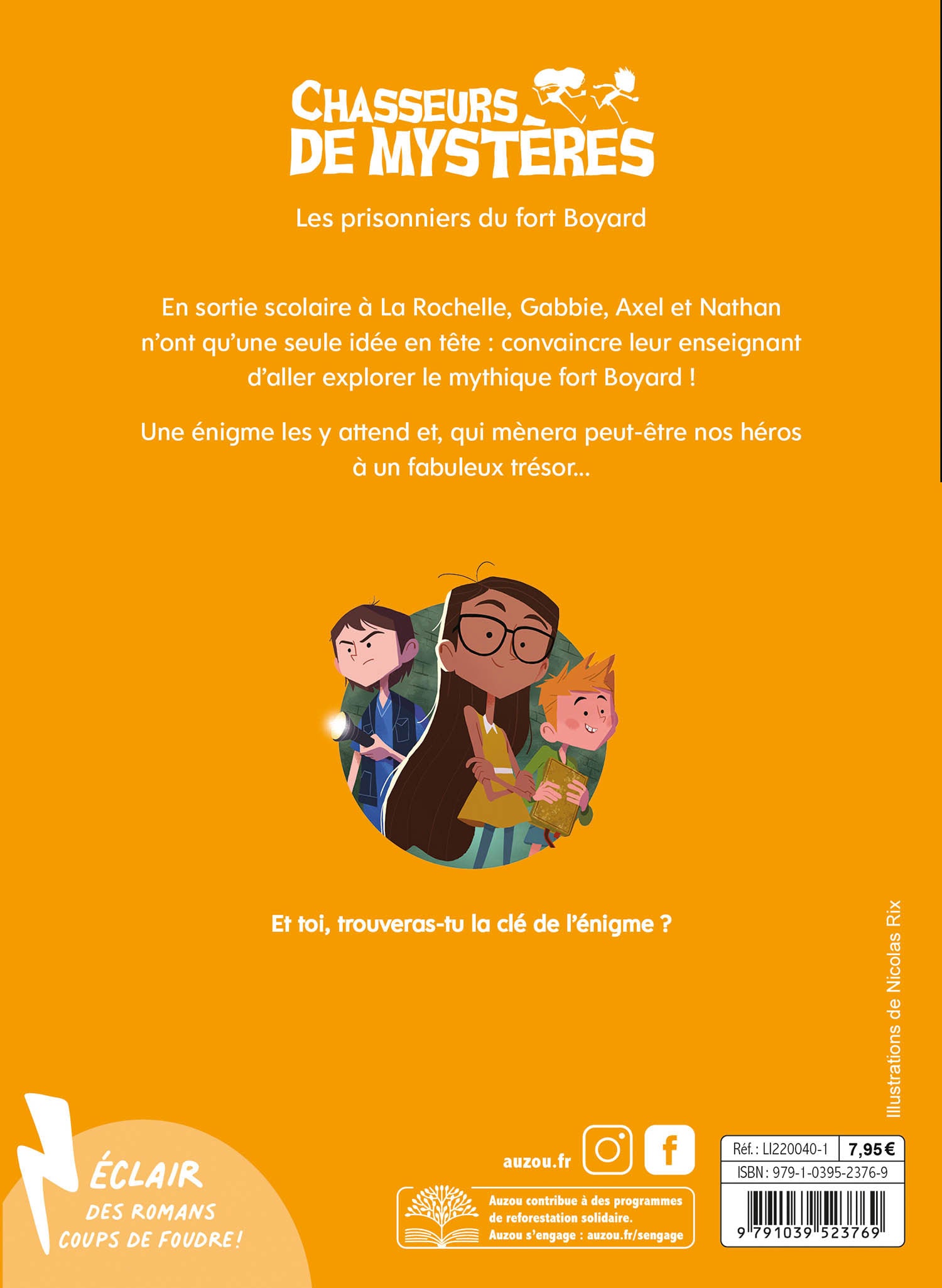 Chasseurs de mystères T.7 - Les Prisonniers Du Fort Boyard Livres Auzou - OLF