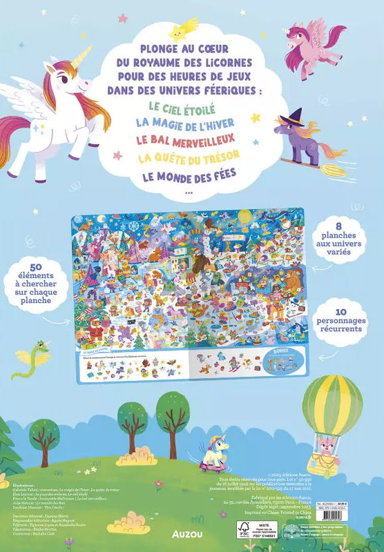 Cherche et trouve Géant Au Royaume des Licornes ! Livres La family shop