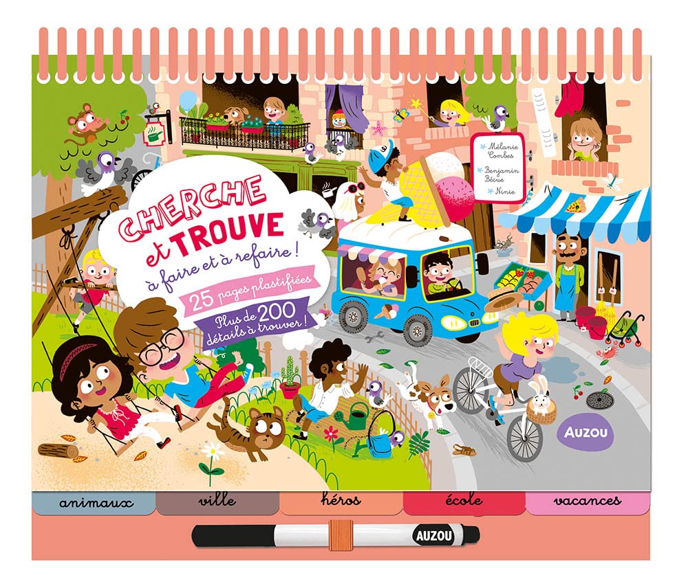 Cahier de jeux - 25 enquêtes à faire et à refaire, avec feutre effaçable Cahiers de jeux La family shop